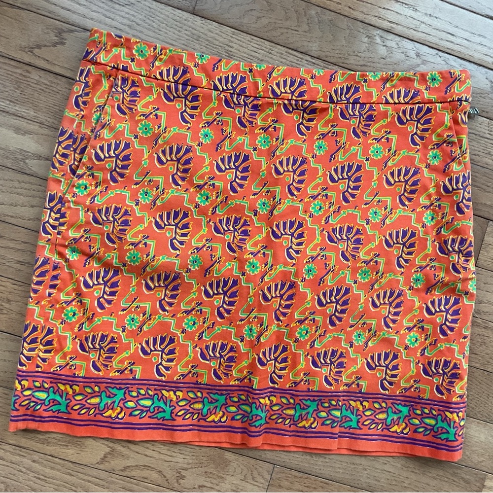 Women’s polo golf Ralph Lauren orange paisley skort 10 NEW